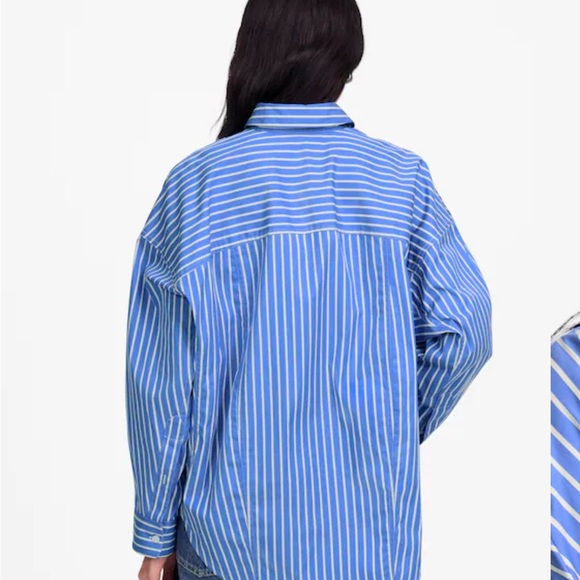 Madewell Poplin Oversized Long Button-Up Shirt - Picture 4 of 7